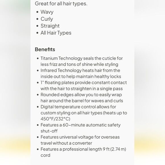 Drybar The Tress Press 1 Straightening Iron